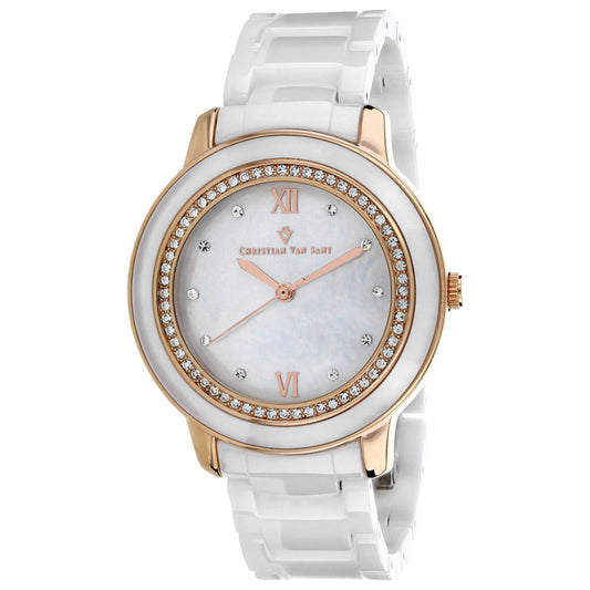 Front view of Christian Van Sant Clay Women's Quartz Watch CV3216