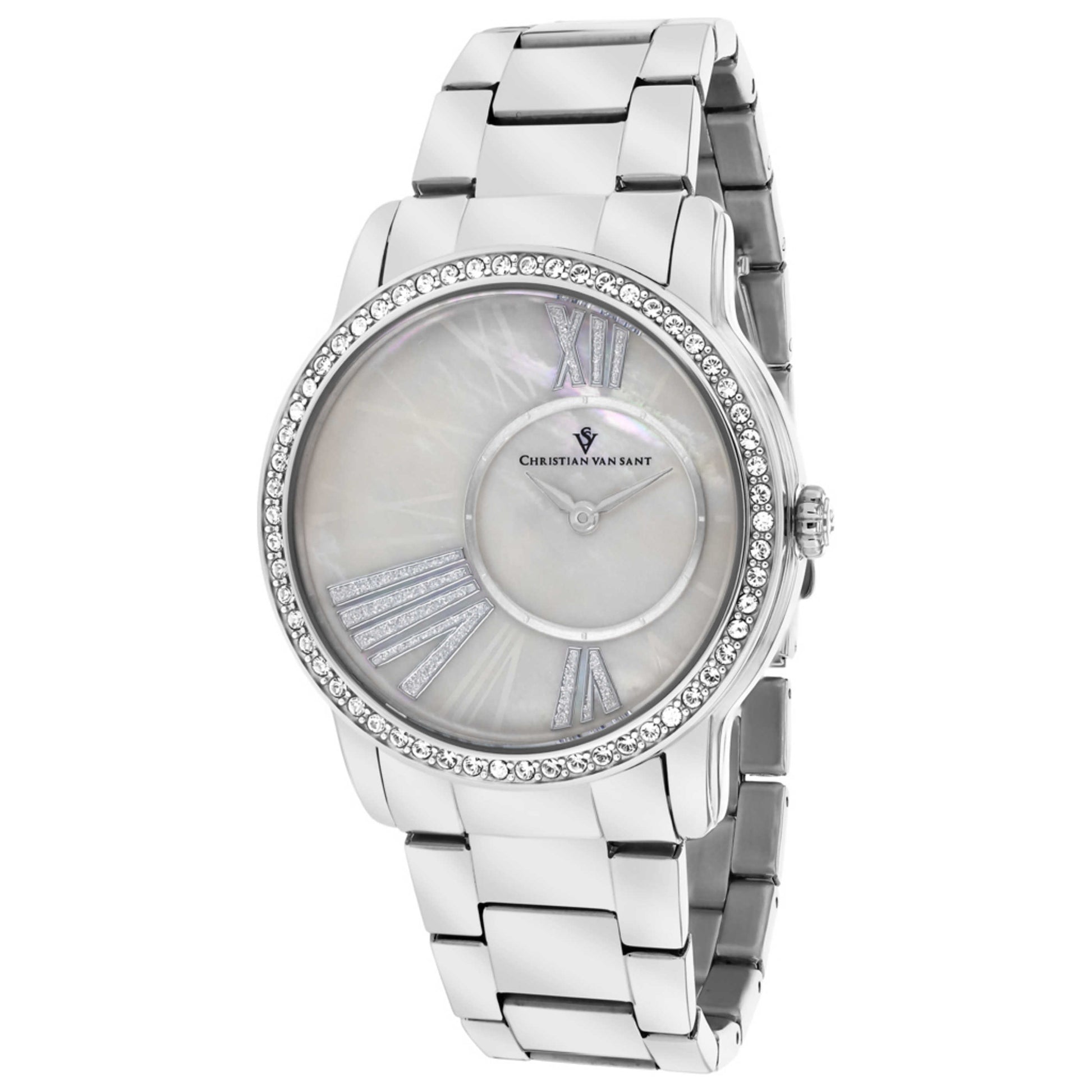 Front view of Christian Van Sant Exquisite Women's Quartz Watch CV3610