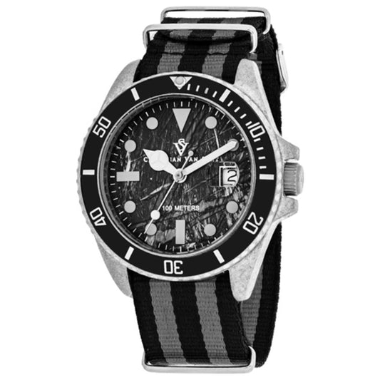 Front view of Christian Van Sant Montego Vintage Men's Quartz Watch CV5100NBB