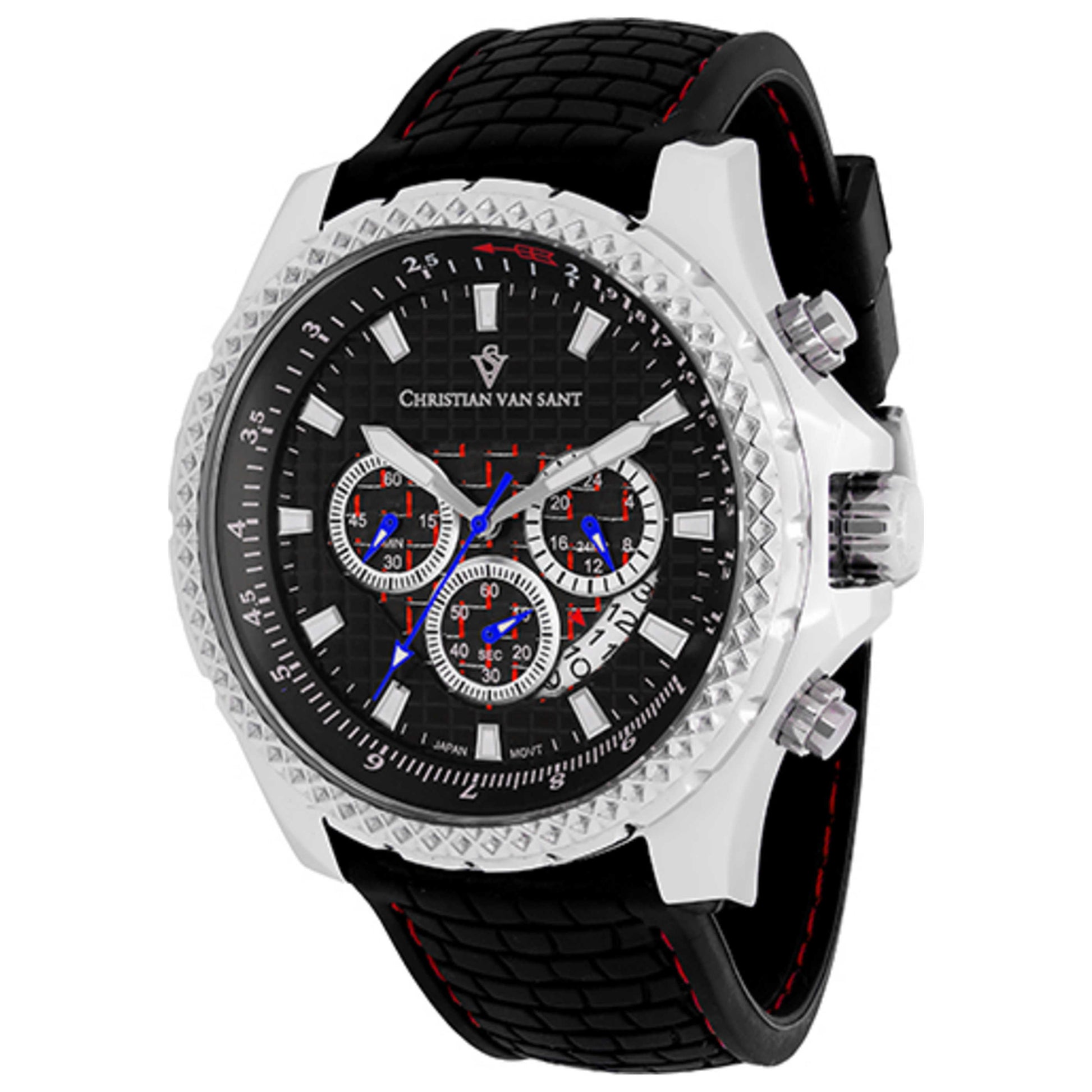 Front view of Christian Van Sant Sport Retrograde Men's Quartz Watch CV5123