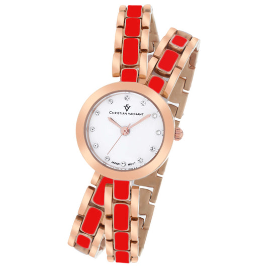 Front view of Christian Van Sant Spiral Women's Quartz Watch CV5614