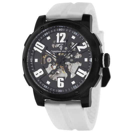 Front view of Christian Van Sant Skeleton Men's Automatic Watch CV6130