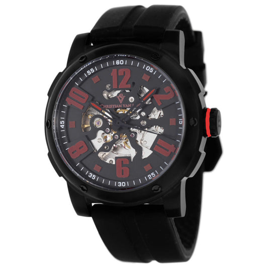 Front view of Christian Van Sant Skeleton Men's Automatic Watch CV6133