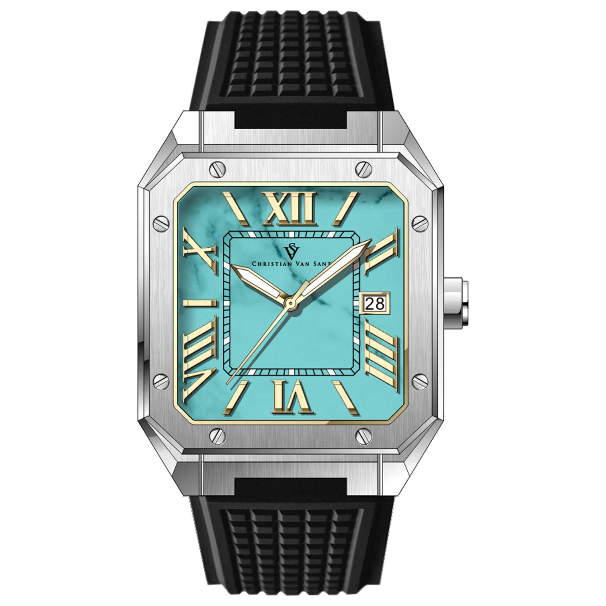 Front view of Christian Van Sant Mosaic Men's Quartz Watch CV6183