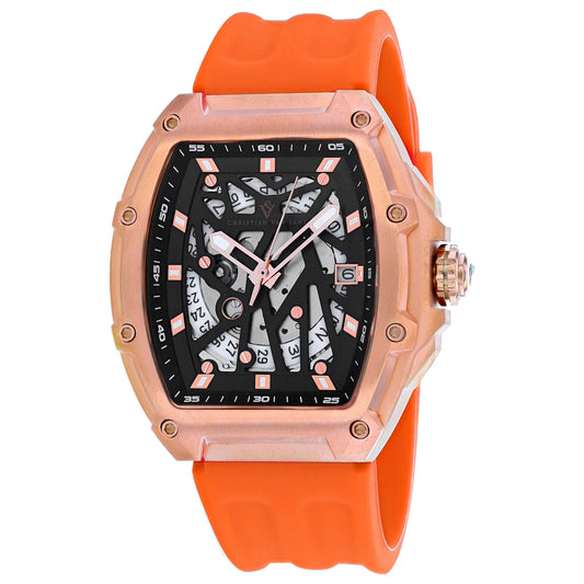 Front view of Christian Van Sant Odyssey Men's Automatic Watch CV6195OR