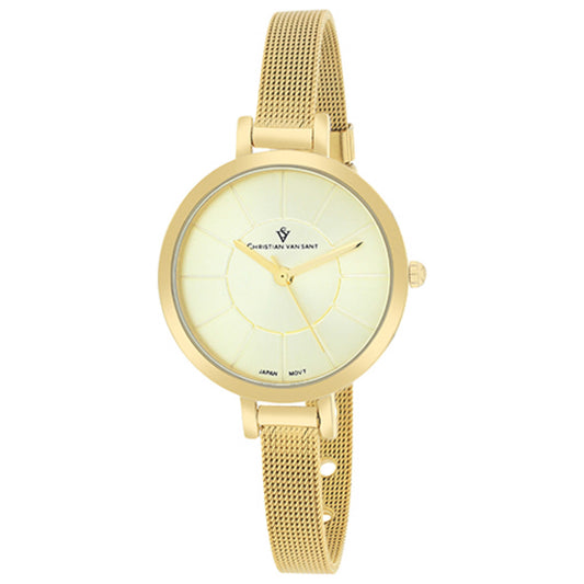 Front view of Christian Van Sant Skinny Women's Quartz Watch CV6613