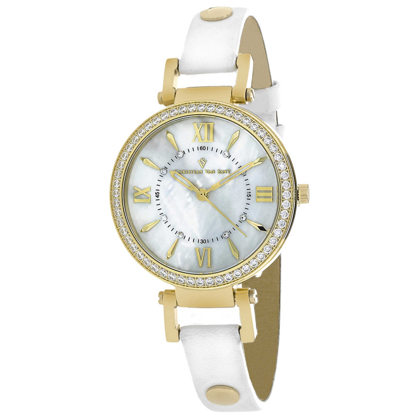 Front view of Christian Van Sant Petite Women's Quartz Watch CV8132