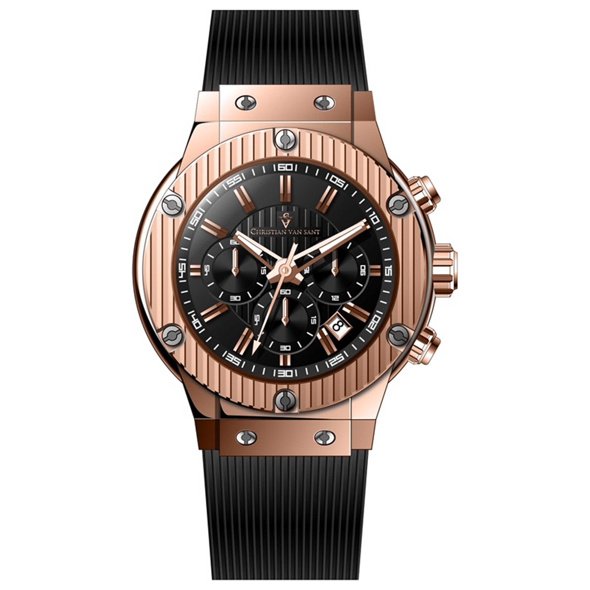 Front view of Christian Van Sant Monarchy Men's Quartz Watch CV8147