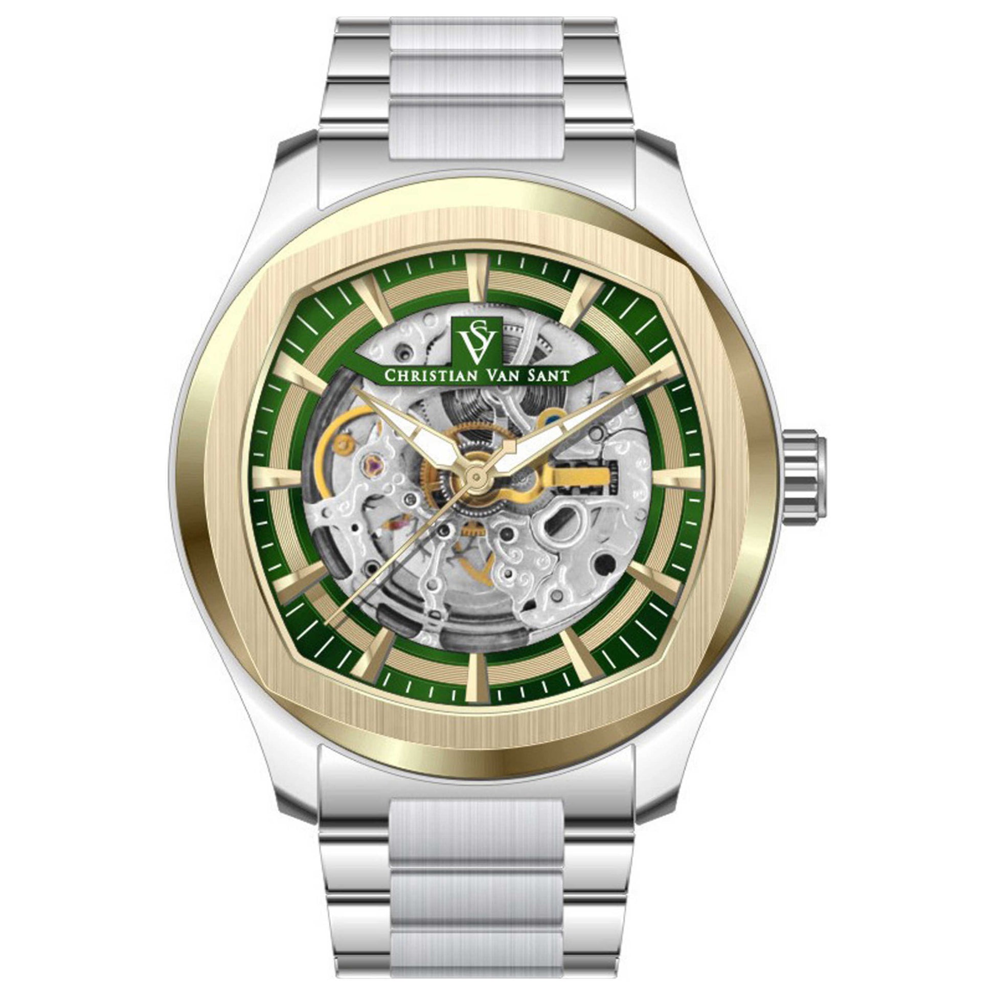 Front view of Christian Van Sant Romeo Men's Automatic Watch CV9508
