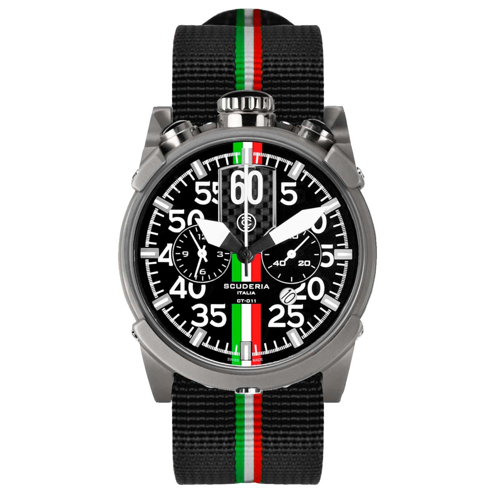 Front view of CT Scuderia Saturno Men's Quartz Watch CW1012619