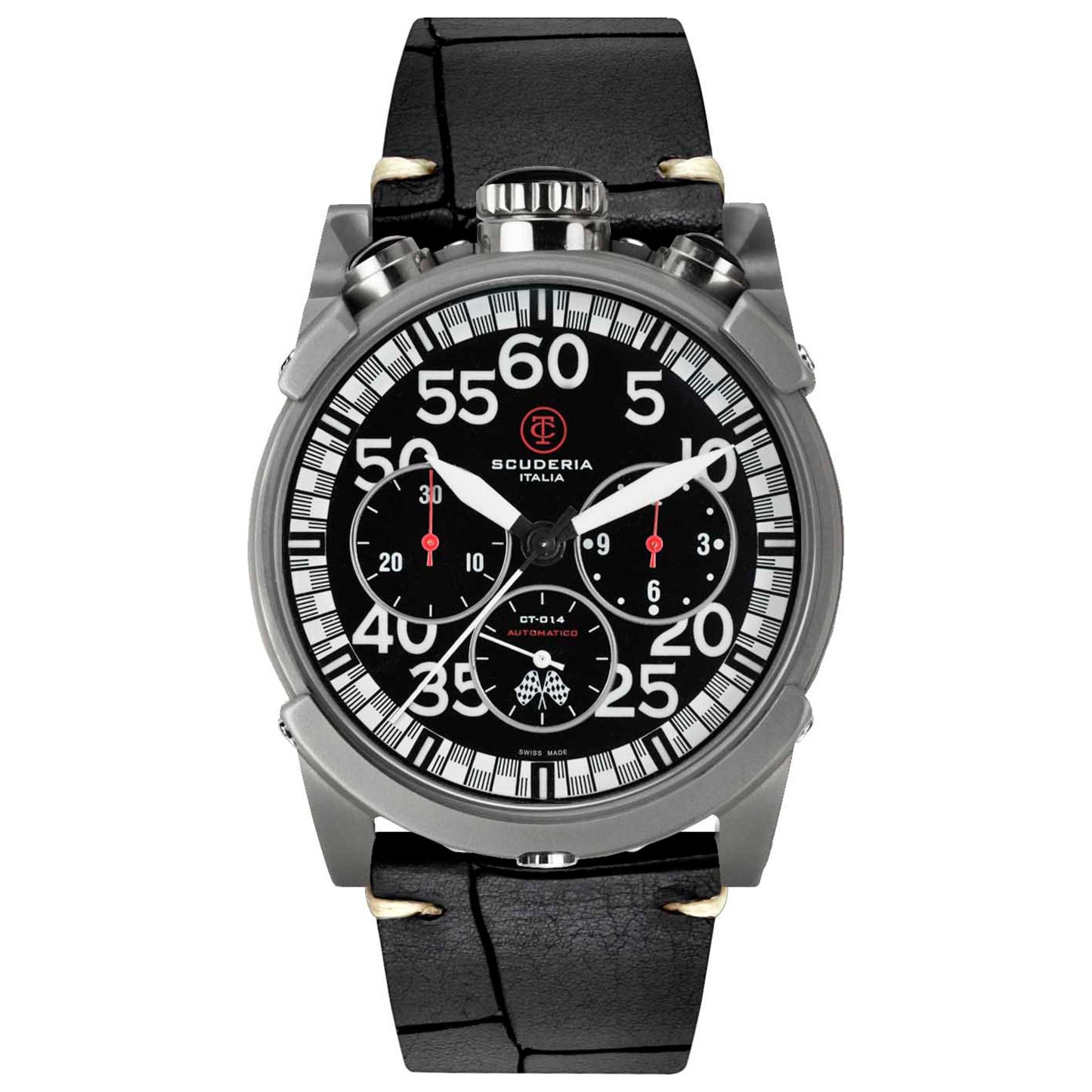 Front view of CT Scuderia City Racer Men's Automatic Watch CW10505N19