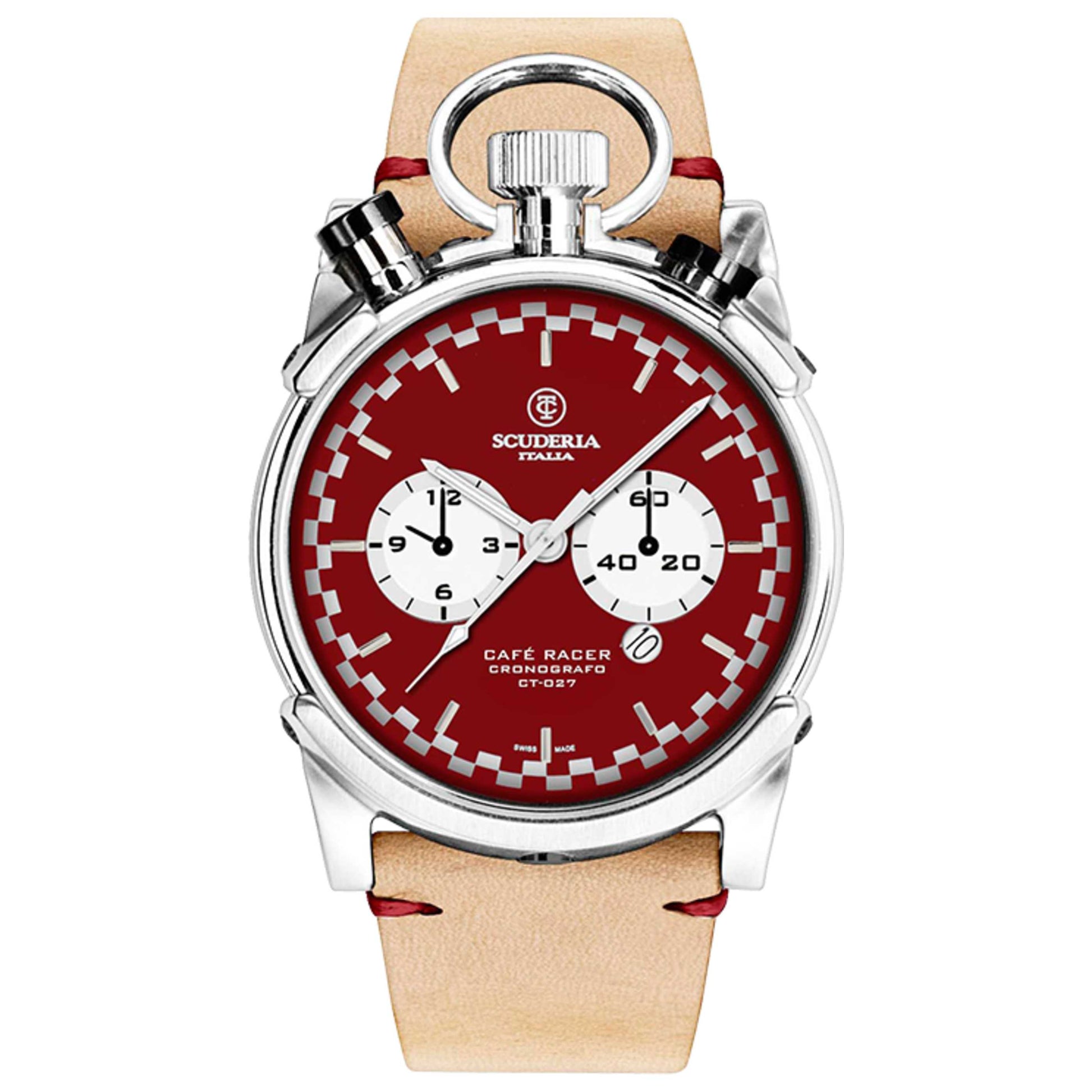 Front view of CT Scuderia Corsa Cafe Racer Men's Quartz Watch CW2011918