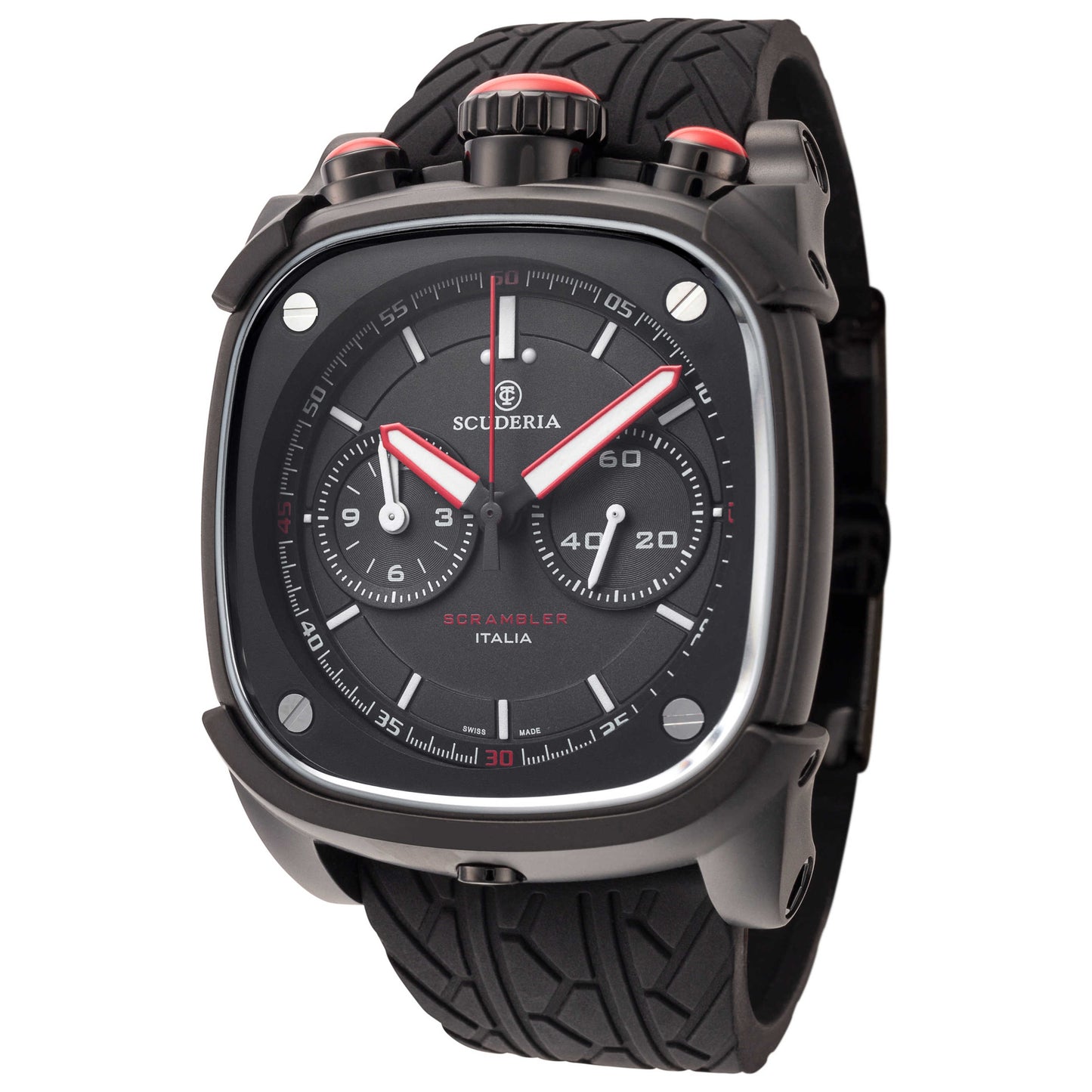 Front view of CT Scuderia Scrambler Men's Quartz Watch CW70110N19