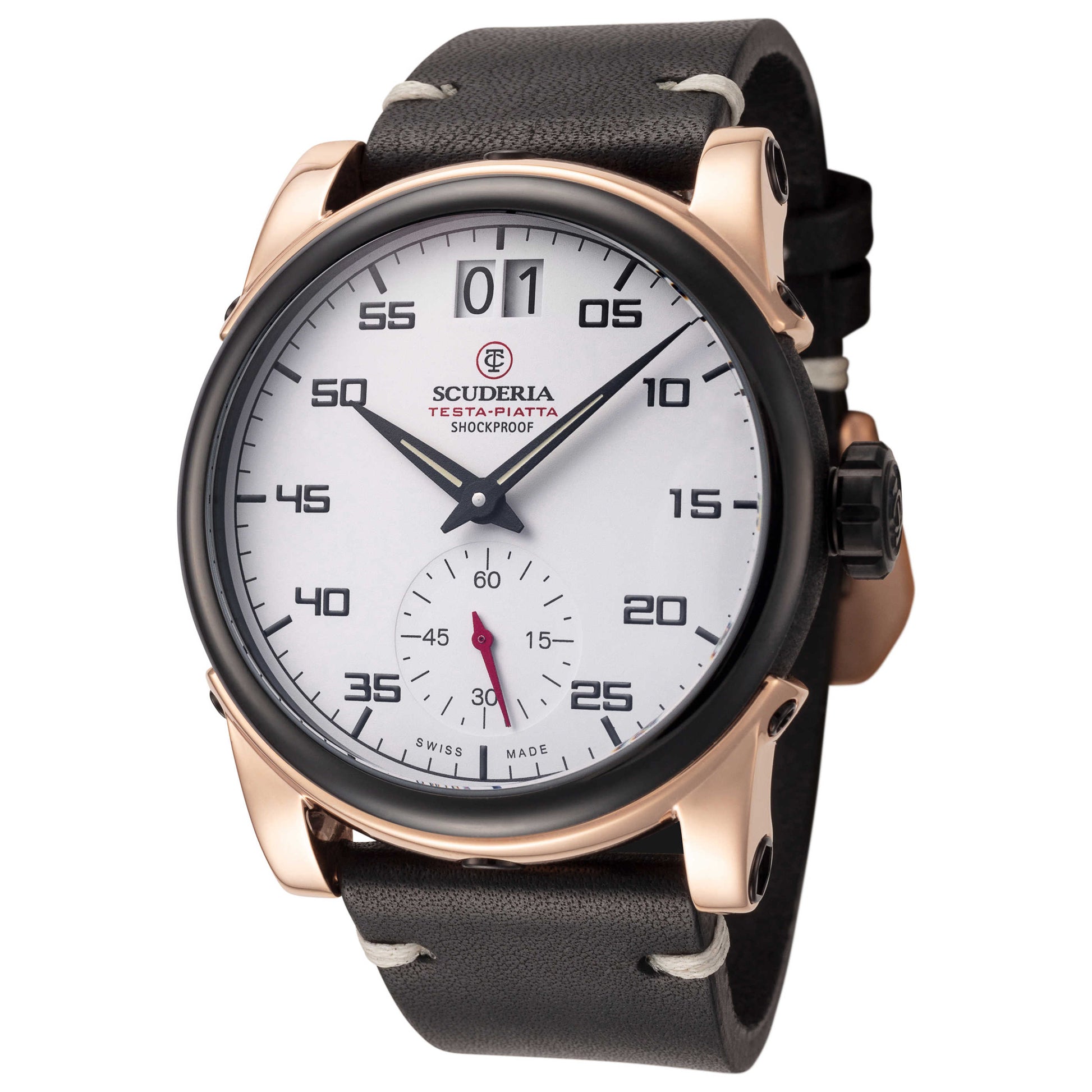 Front view of CT Scuderia Testa Piatta Men's Quartz Watch CWED00219