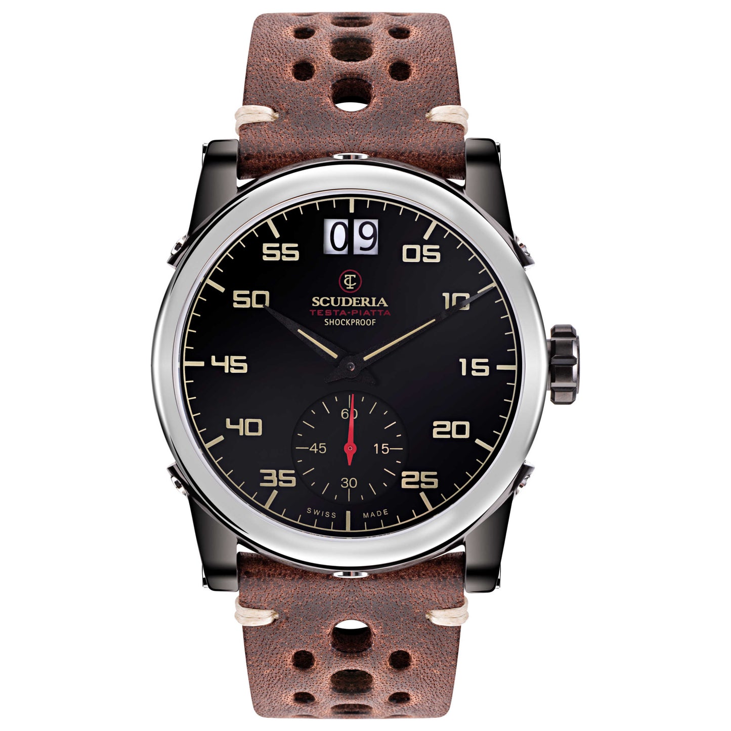Front view of CT Scuderia Testa Piatta Men's Quartz Watch CWED00319