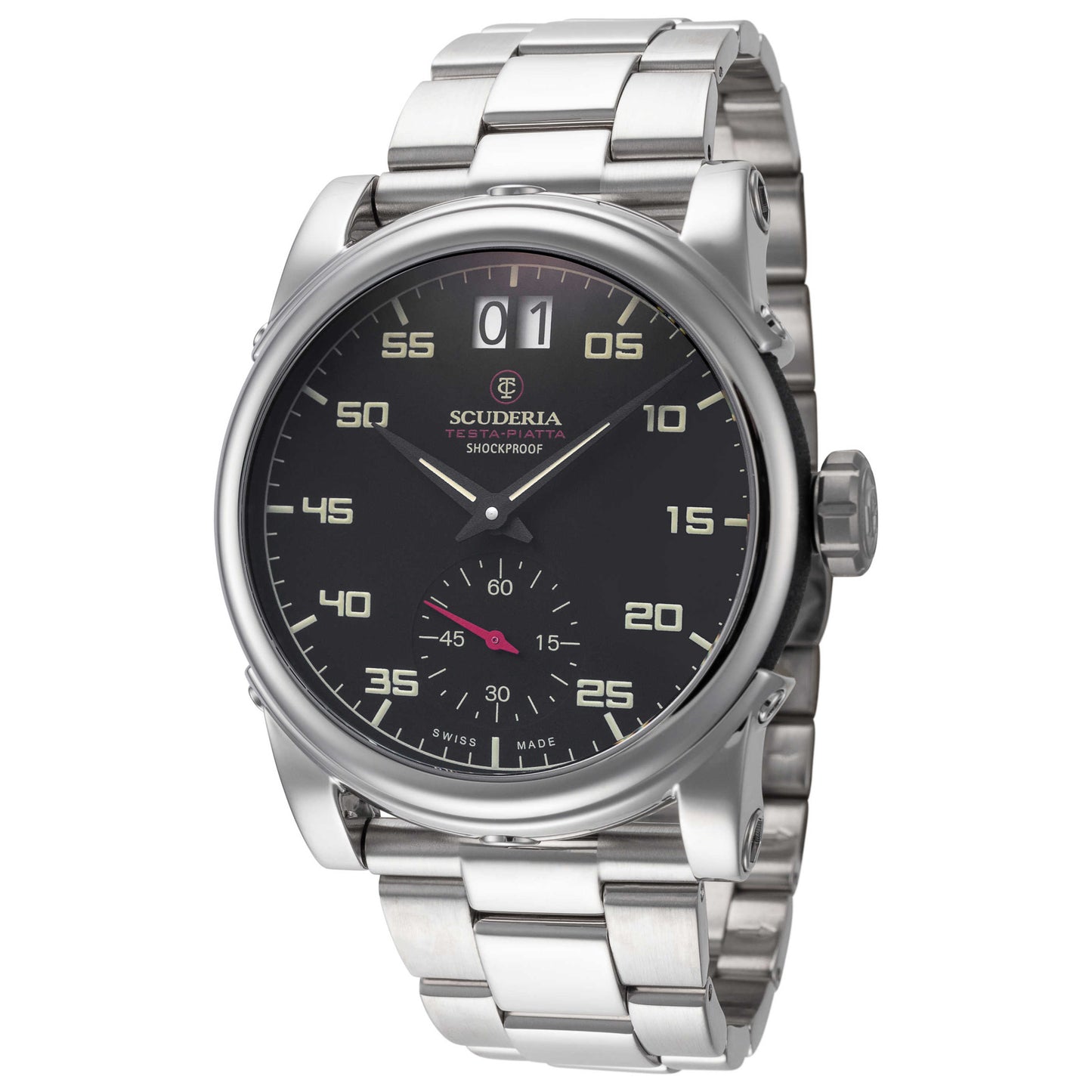 Front view of CT Scuderia Testa Piatta Men's Quartz Watch CWED00519