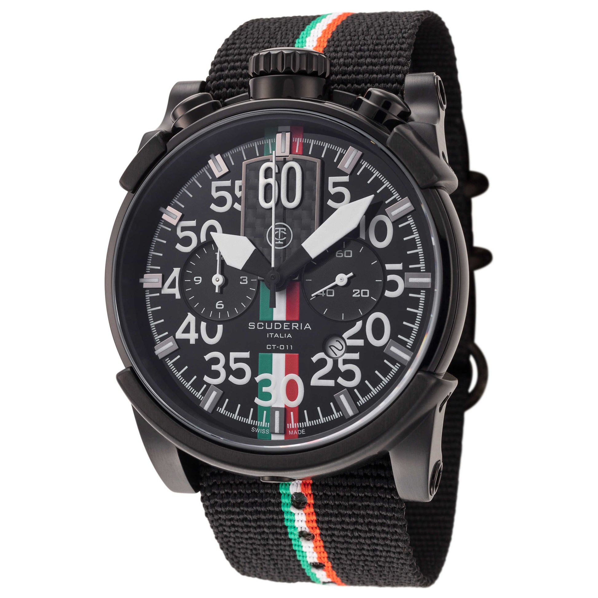 Front view of CT Scuderia Saturno Men's Quartz Watch CWEG00219