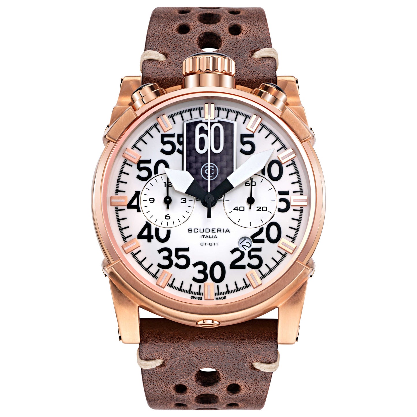 Front view of CT Scuderia Saturno Men's Quartz Watch CWEG00519