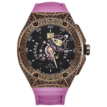 Front view of Franck Dubarry Crazy Wheel Men's Automatic Watch CWG-04