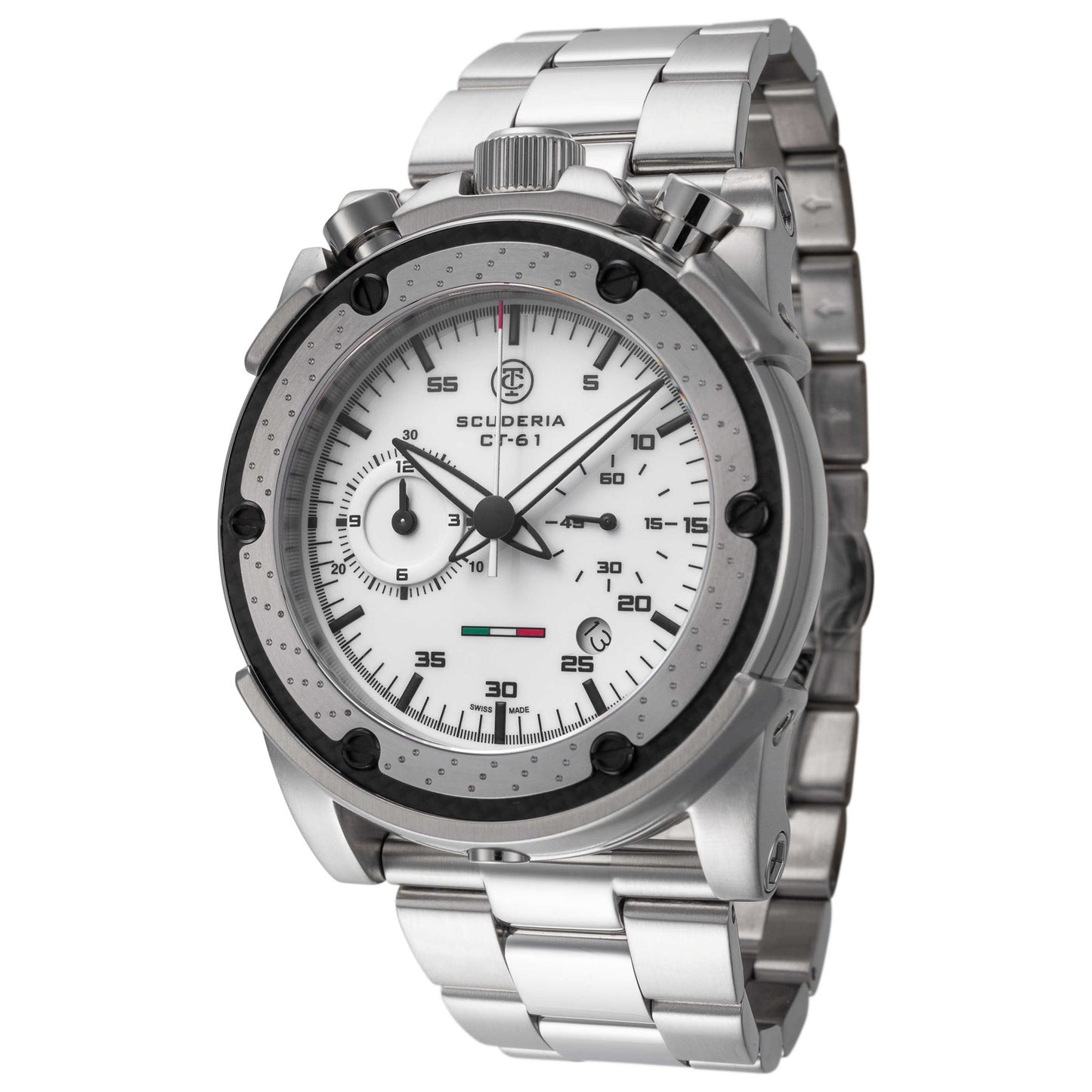 Front view of CT Scuderia Freno A Disco Men's Quartz Watch CWLX00520