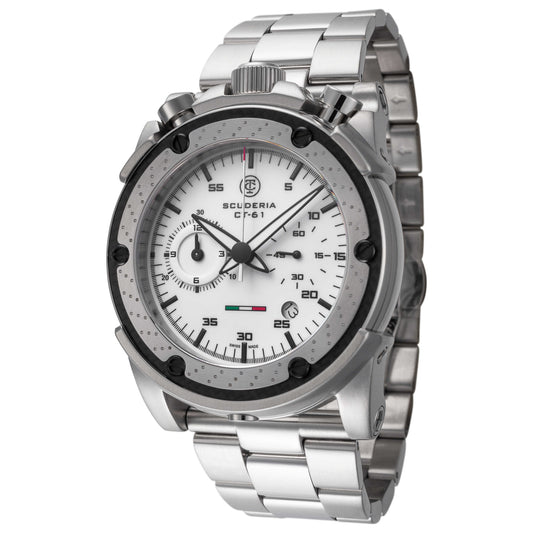Front view of CT Scuderia Freno A Disco Men's Quartz Watch CWLX00520