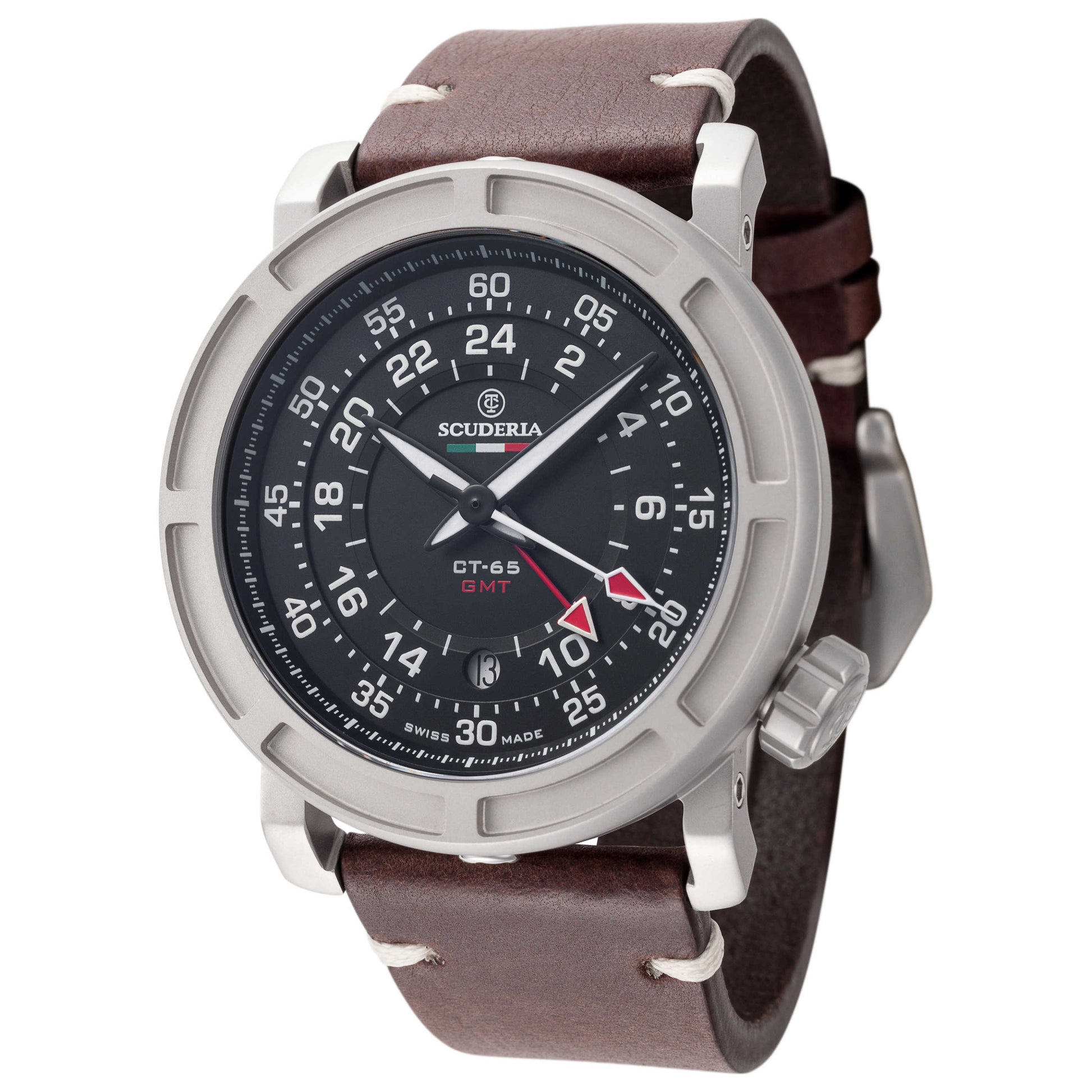 Front view of CT Scuderia Touring Vintage Racing Men's Quartz Watch CWLZ00121