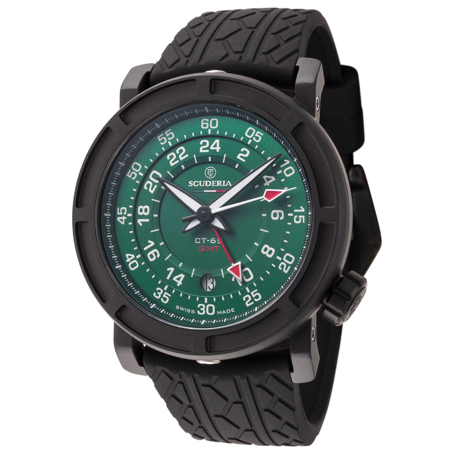 Front view of CT Scuderia Touring Vintage Racing Men's Quartz Watch CWLZ00321