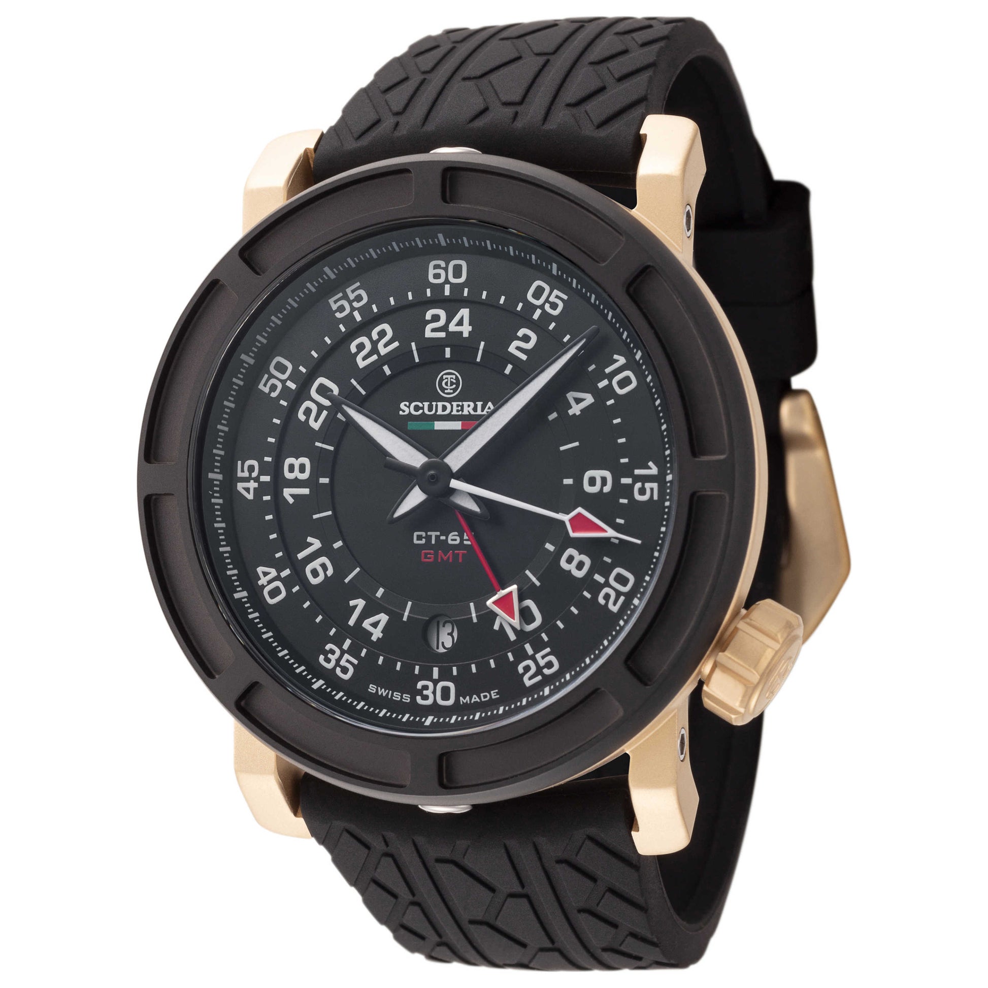 Front view of CT Scuderia Touring Vintage Racing Men's Quartz Watch CWLZ00521