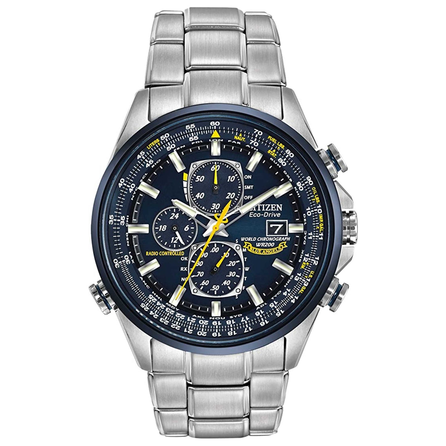 Front view of Citizen Blue Angels World Men's Solar Watch CZAT8020-54L