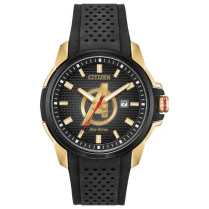 Front view of Citizen Marvel Avengers Men's Solar Watch CZAW1155-03W