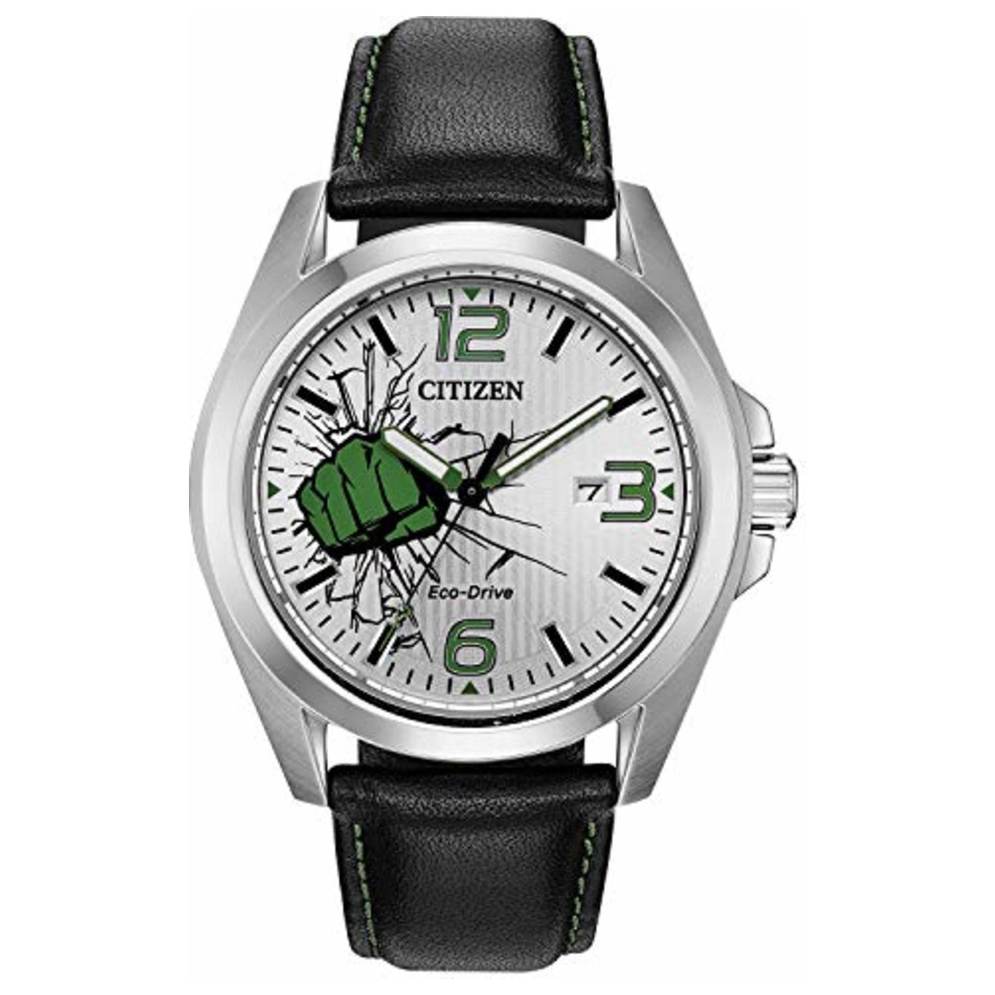 Front view of Citizen Marvel Hulk Men's Solar Watch CZAW1431-24W