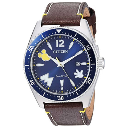 Front view of Citizen Mickey Mouse Men's Solar Watch CZAW1599-00W