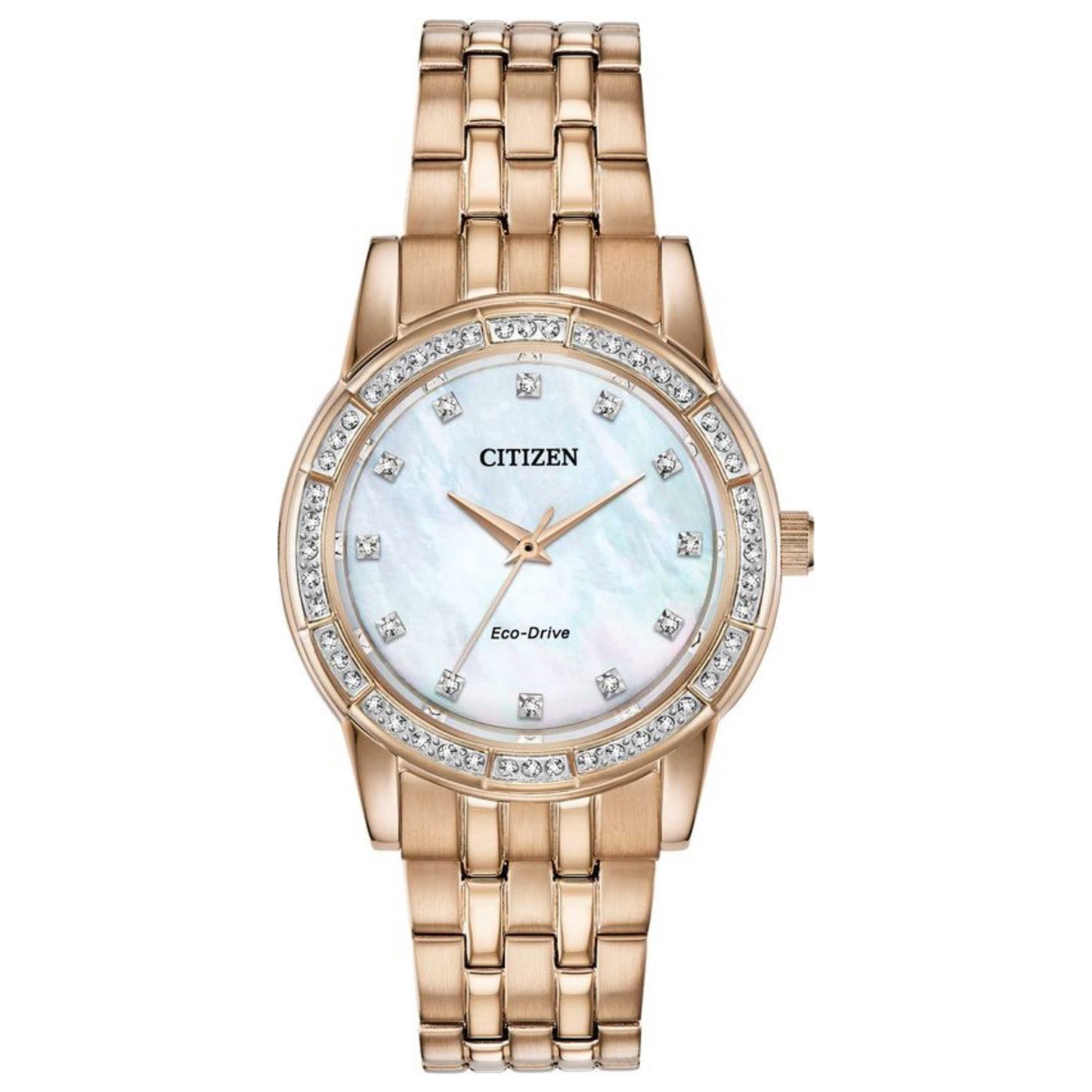 Front view of Citizen Silhouette Crystal Women's Solar Watch CZEM0773-54D