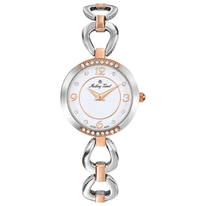 Front view of Mathey Tissot Fleury 1496 Women's Quartz Watch D1496BI