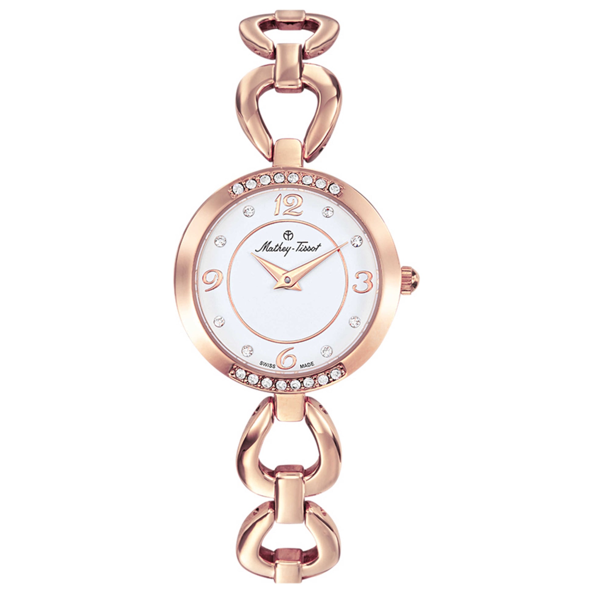 Front view of Mathey Tissot Fleury 1496 Women's Quartz Watch D1496PI
