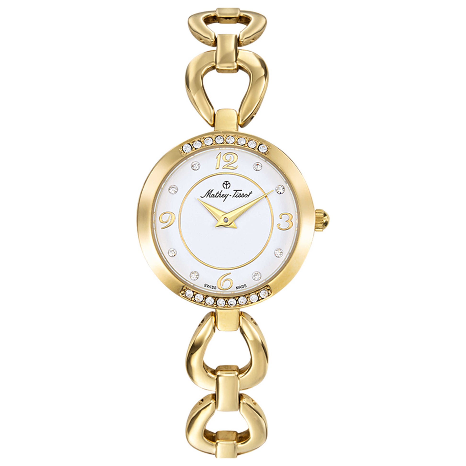 Front view of Mathey Tissot Fleury 1496 Women's Quartz Watch D1496PYI