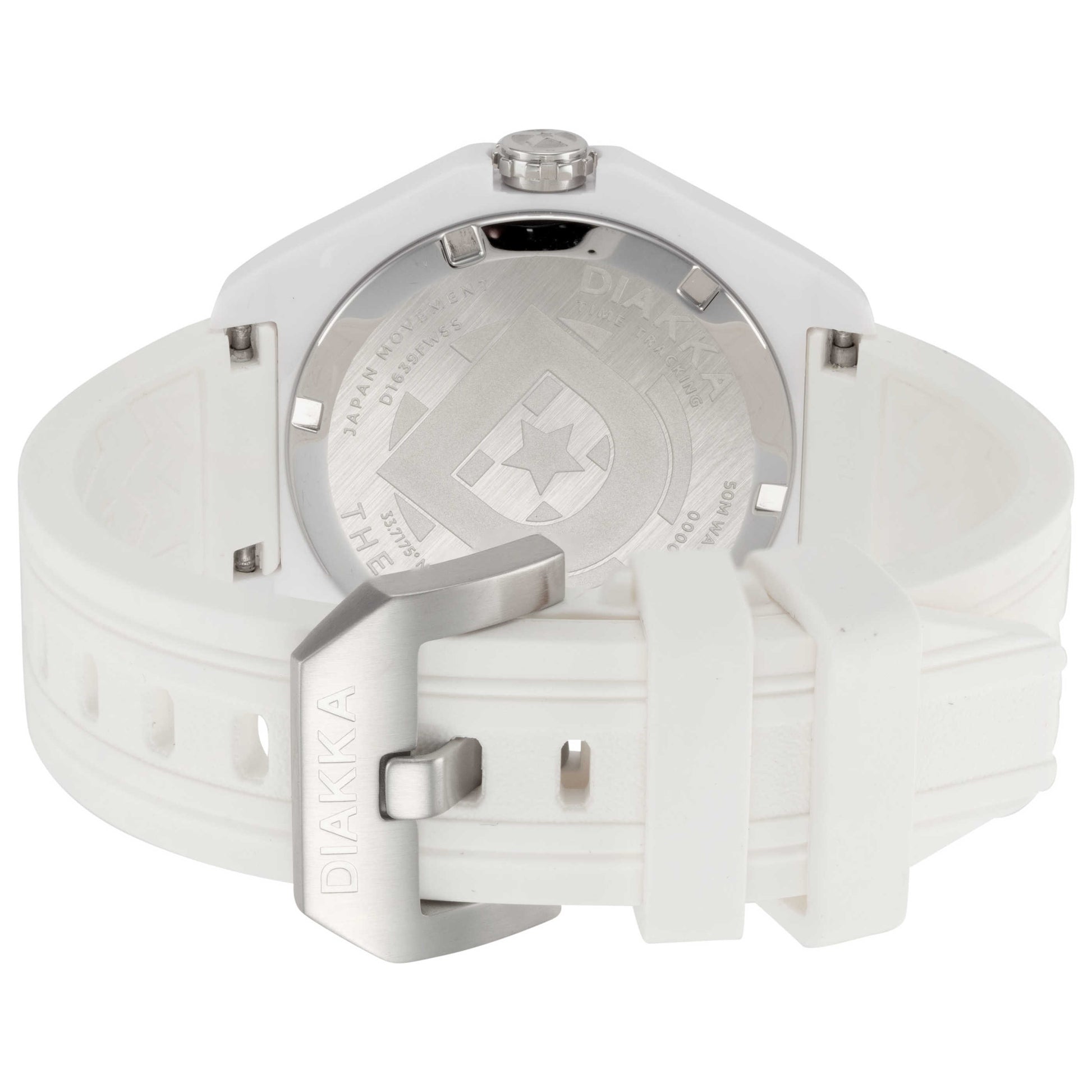 Back view of Diakka The Vice III Men's Quartz Watch D1639-FW-SS