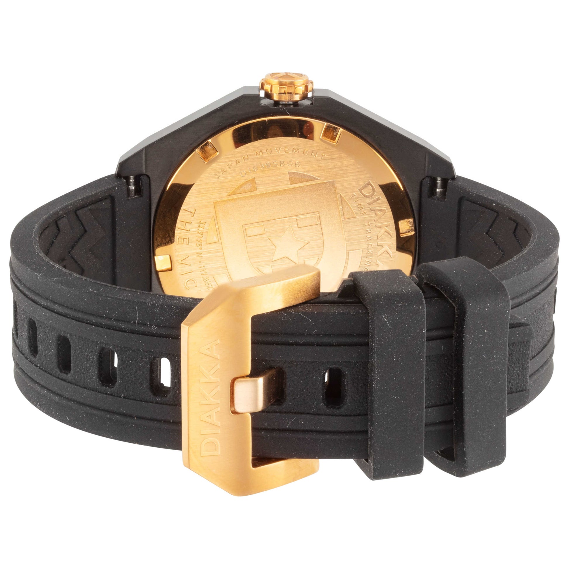 Back view of Diakka The Vice III Men's Quartz Watch D1639-SB-GB