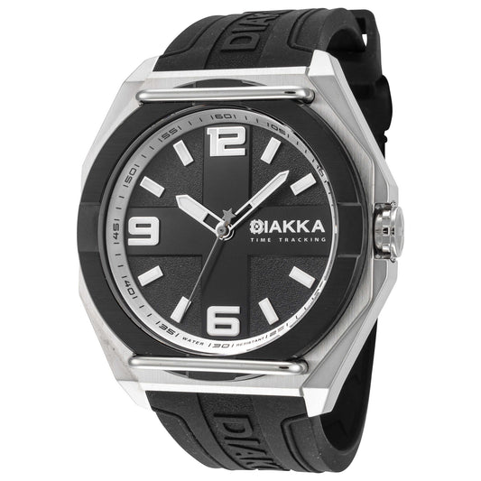 Front view of Diakka The Vice Men's Quartz Watch D1645-SS-BB