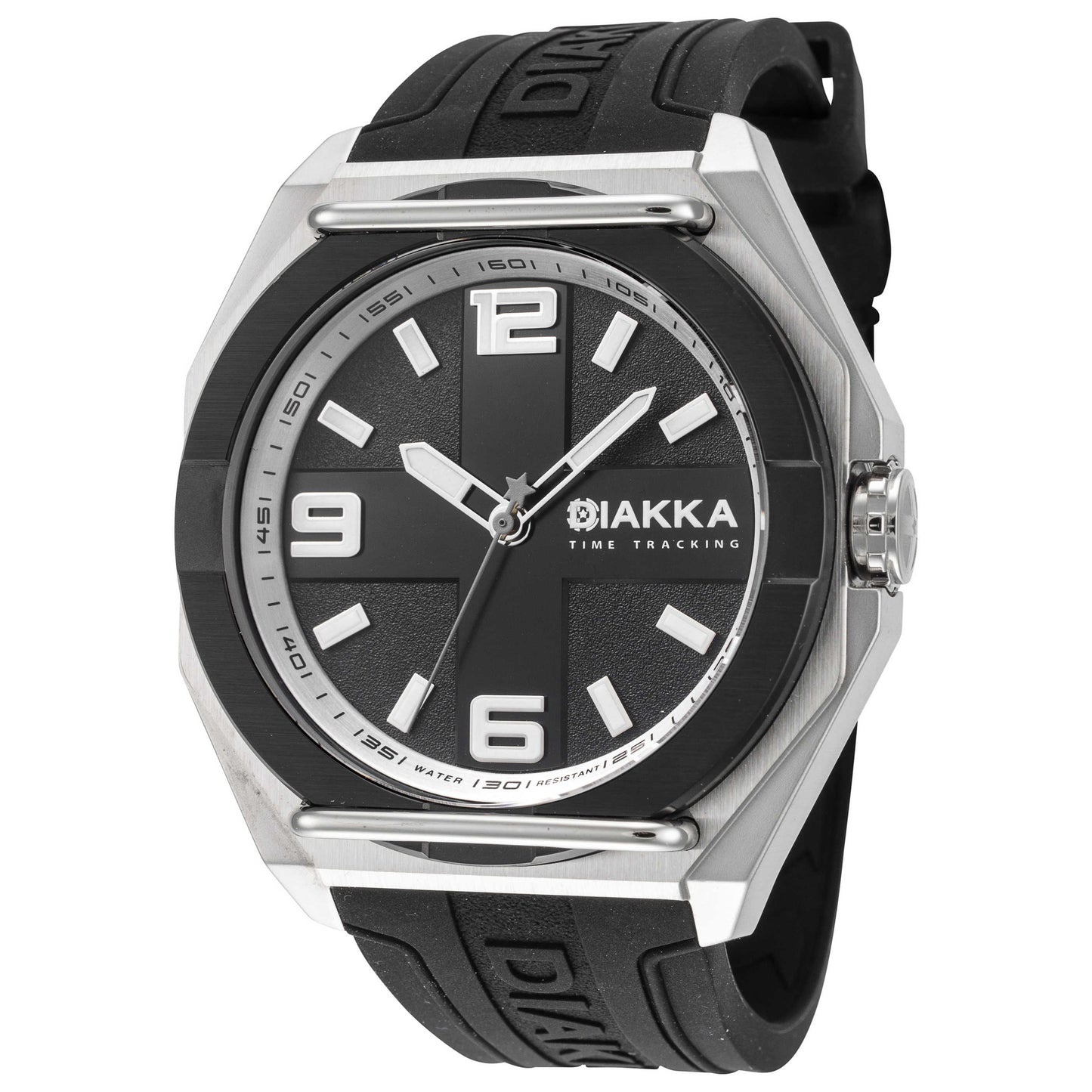 Front view of Diakka The Vice Men's Quartz Watch D1645-SS-BB