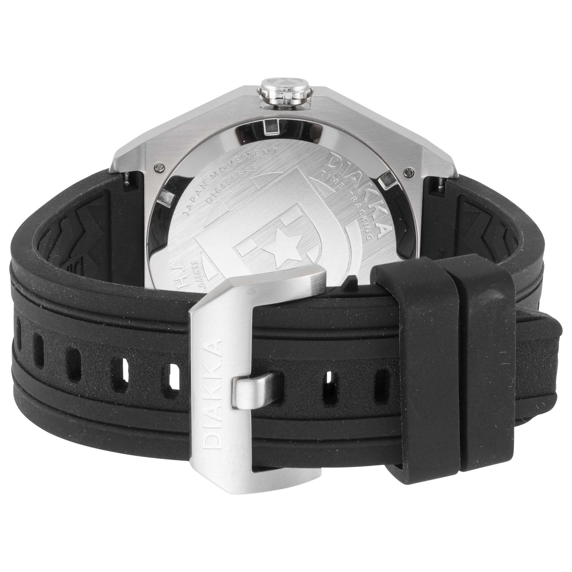 Back view of Diakka The Vice Men's Quartz Watch D1645-SS-SS
