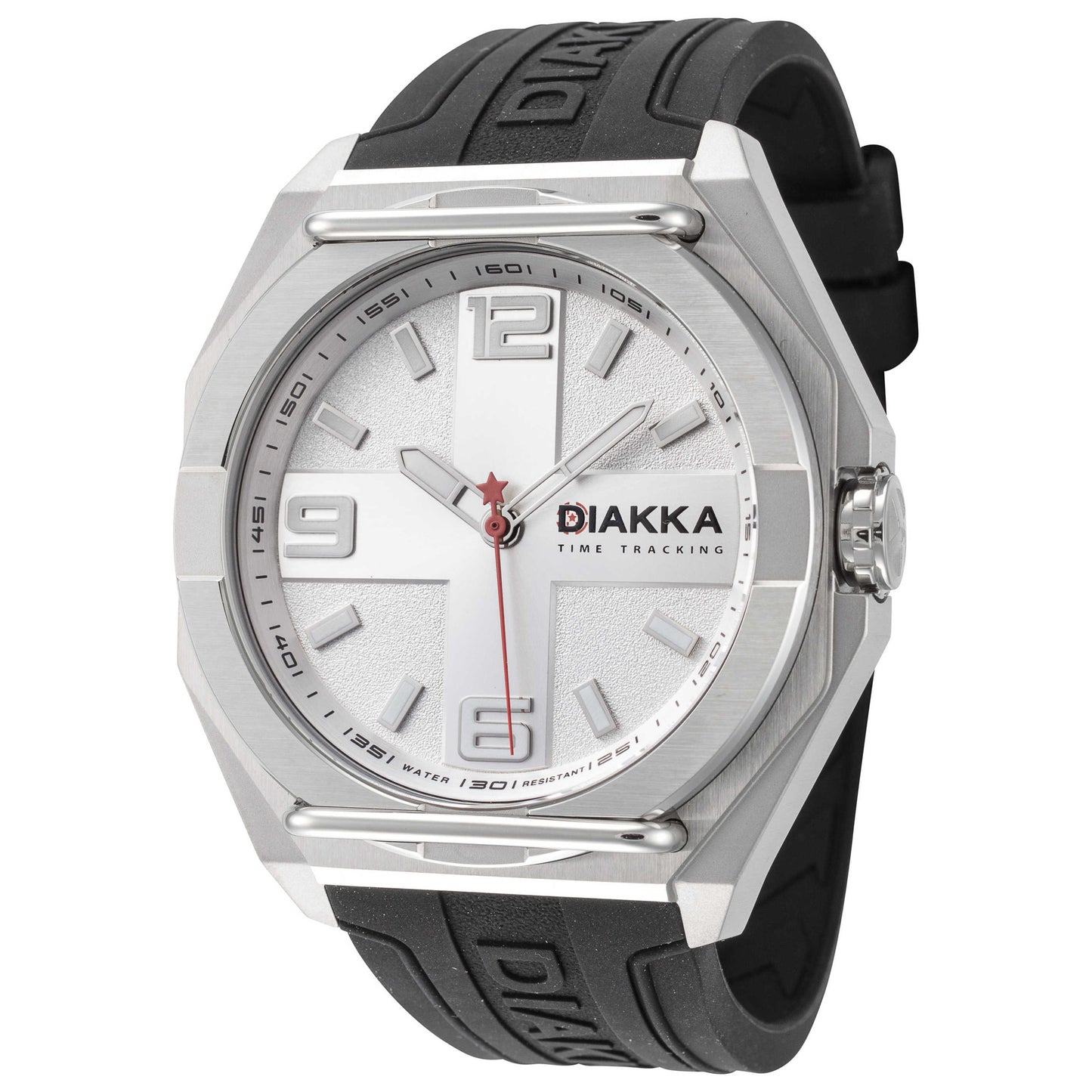 Front view of Diakka The Vice Men's Quartz Watch D1645-SS-SS