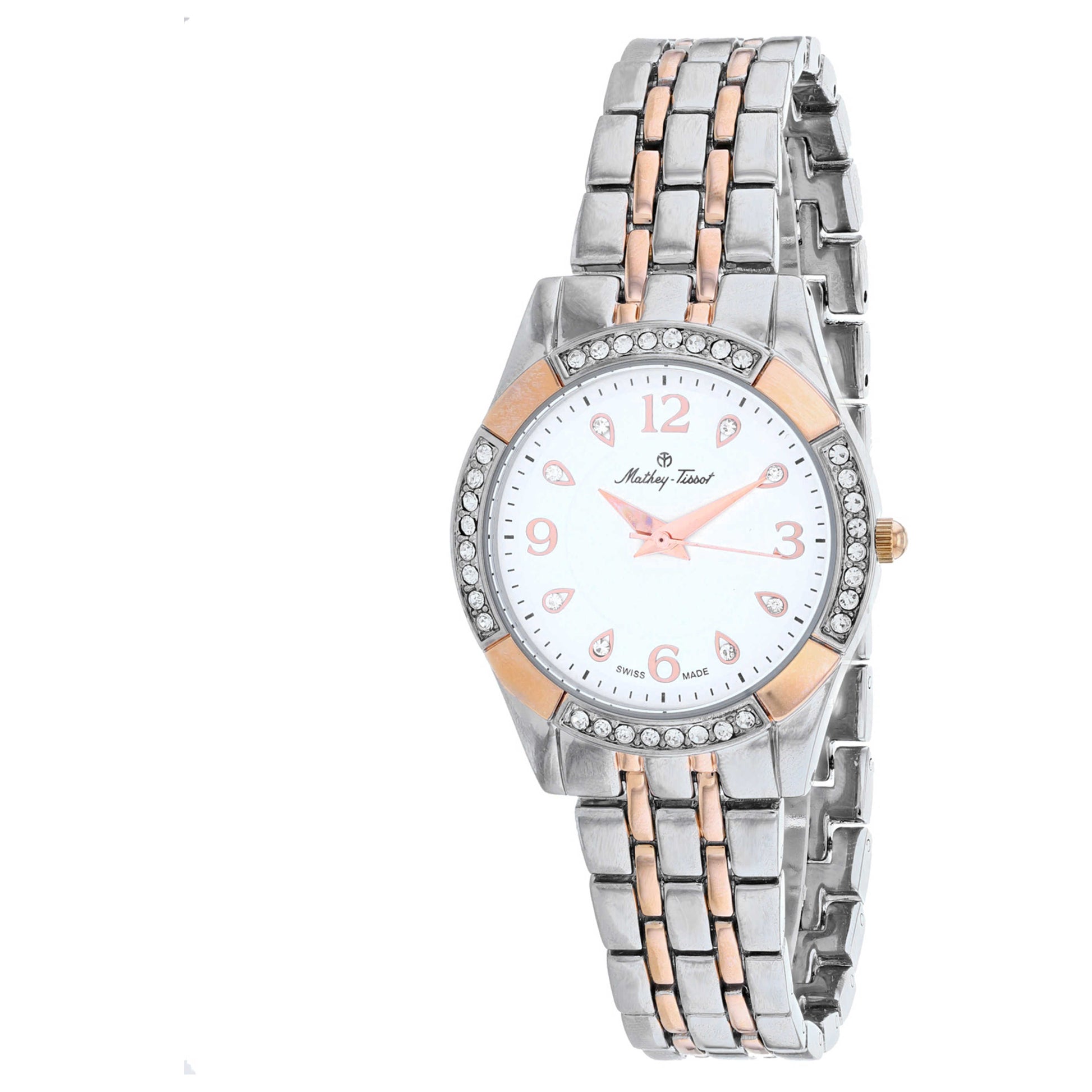 Front view of Mathey Tissot FLEURY 2568 Women's Quartz Watch D2568BI