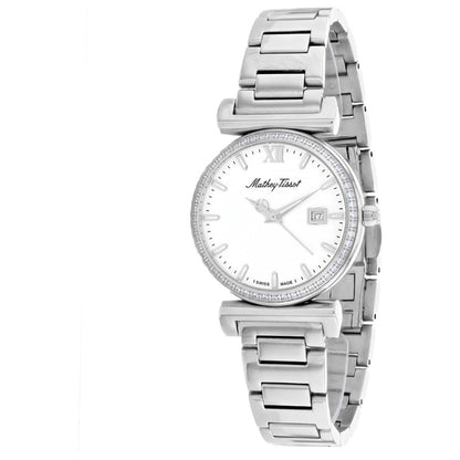 Front view of Mathey Tissot Elegance Diamond Women's Quartz Watch D410AQI