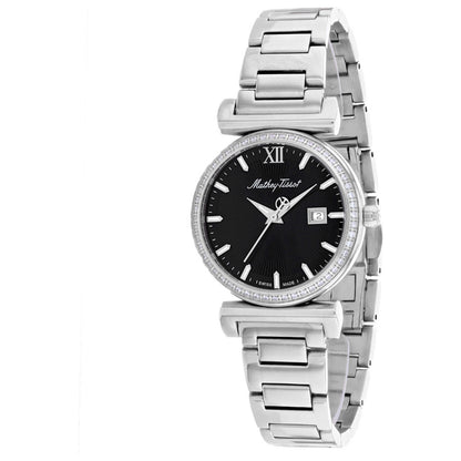 Front view of Mathey Tissot Elegance Diamond Women's Quartz Watch D410AQN