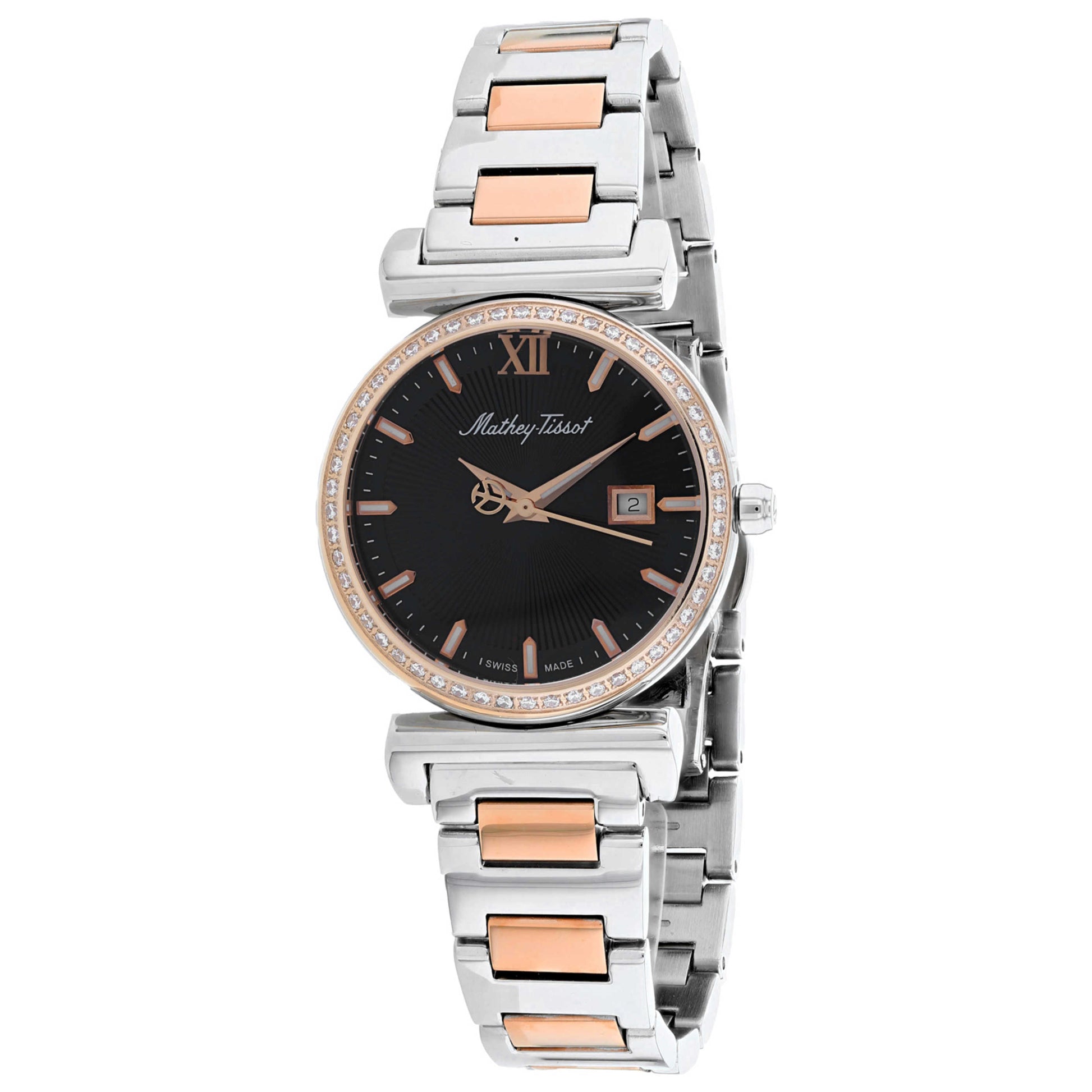 Front view of Mathey Tissot Classic Women's Quartz Watch D410BQN
