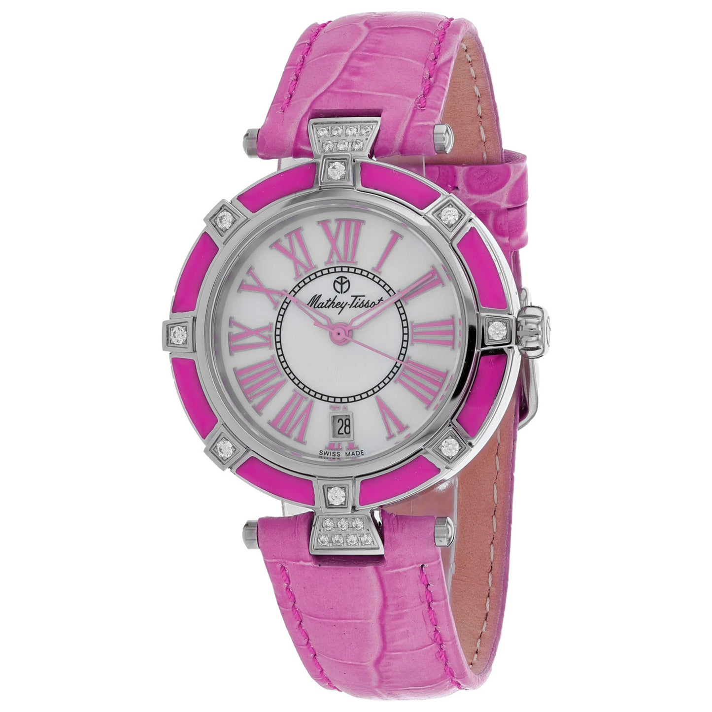 Front view of Mathey Tissot Classic Women's Quartz Watch D6001ALR