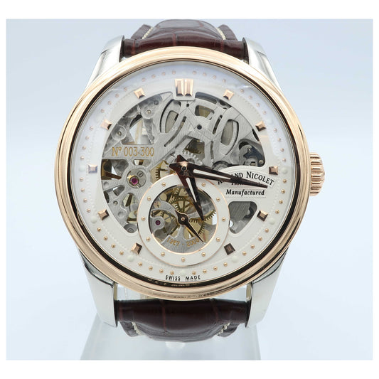 Front view of Armand Nicolet LR8 Men's Manual-Wind Watch D622AAA-ASP713MR2-SD