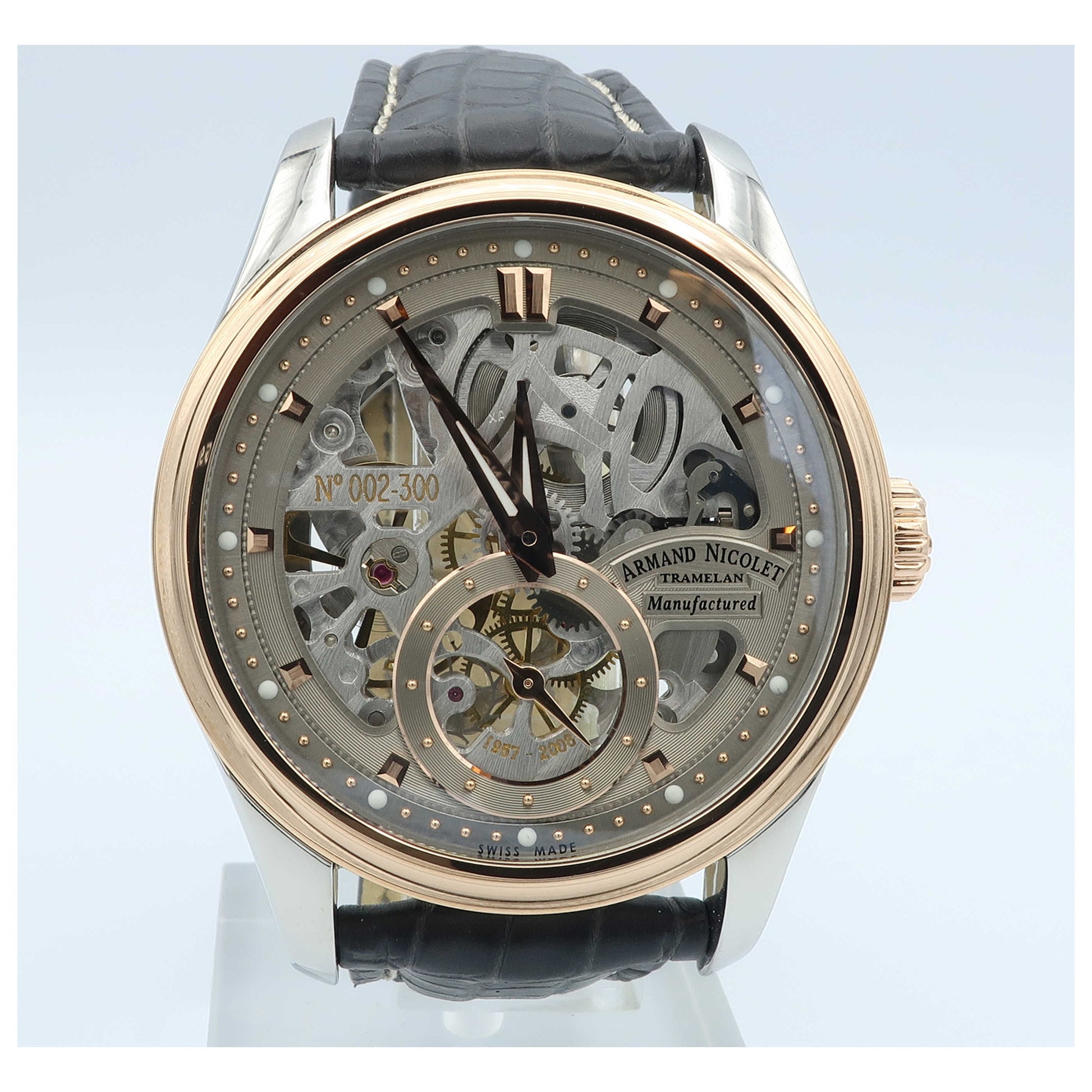 Front view of Armand Nicolet LR8 Men's Manual-Wind Watch D622AAA-GSP713GR2-SD