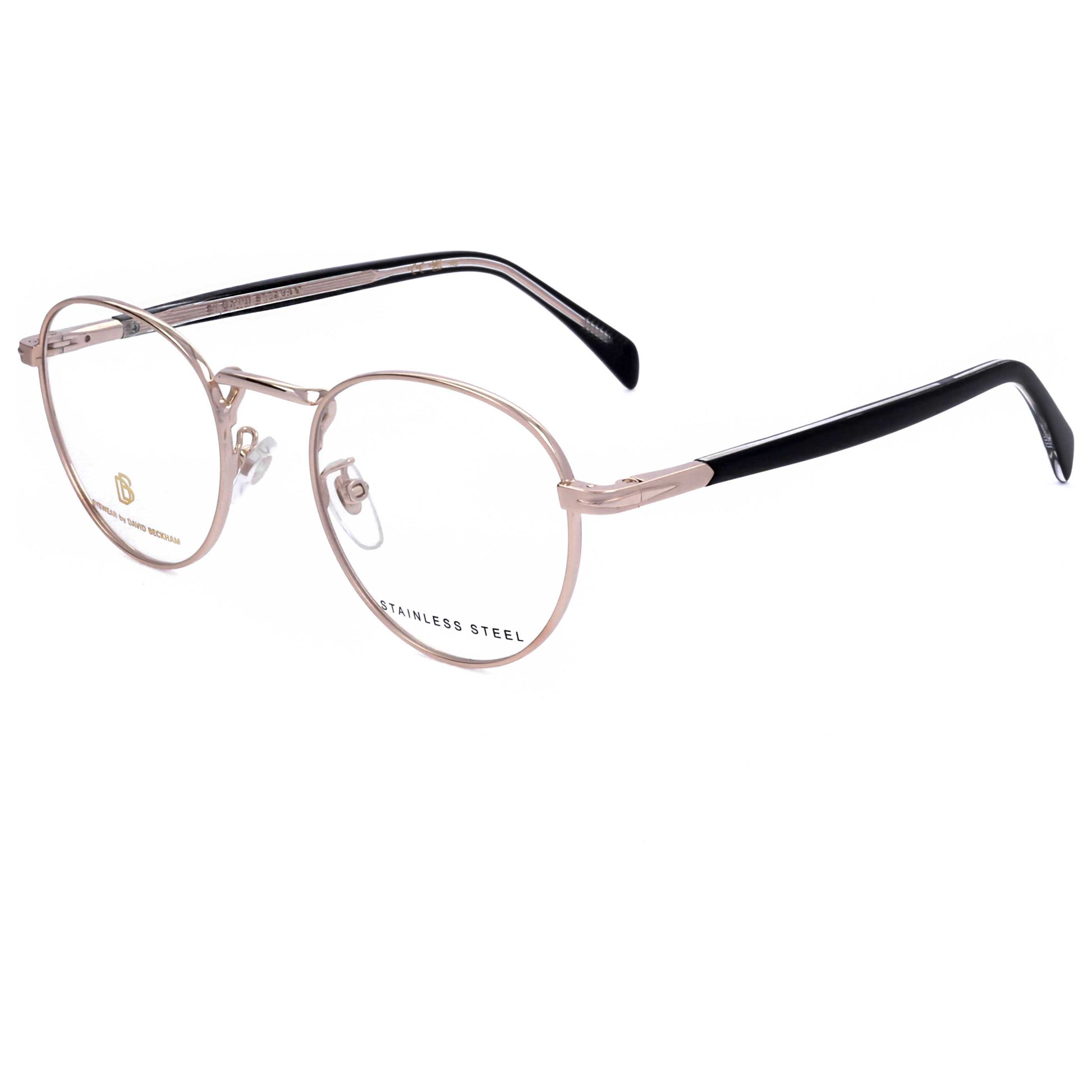 Front view of David Beckham Men's Opticals DB1127-RHL-49